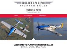 Tablet Screenshot of platinumfightersales.com